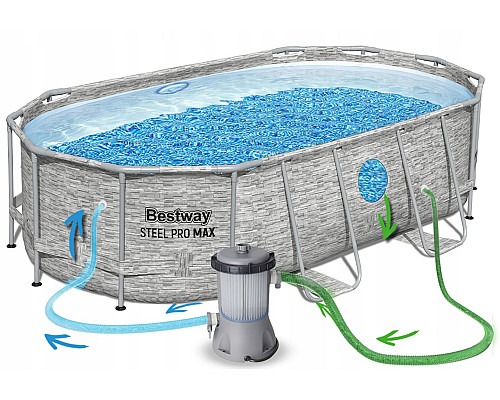 Басейн каркасний Bestway 56714N 427 х 250 х 100 см