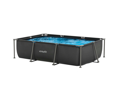 Басейн каркасний прямокутний VIRTUFIT з фільтрувальним насосом 300 x 210 х 66 см , темно-сірий
