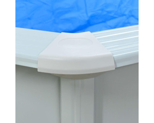 Басейн vidaXL 550x120 см з насосом, пісочним фільтром і сходами білий
