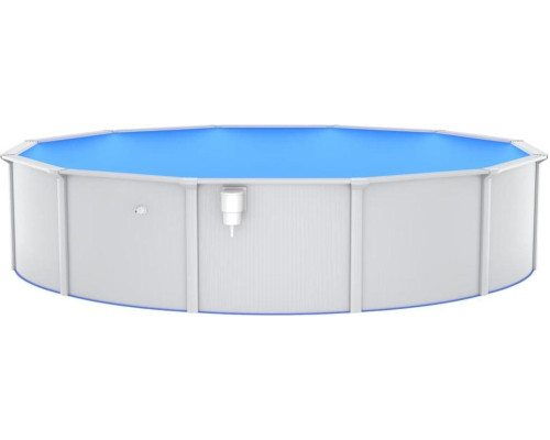 Басейн каркасний vidaXL 550 x 120 см, білий + насос з пісочним фільтром + драбина Басейн каркасний vidaXL 550 x 120 см, білий + насос з пісочним фільтром + драбина