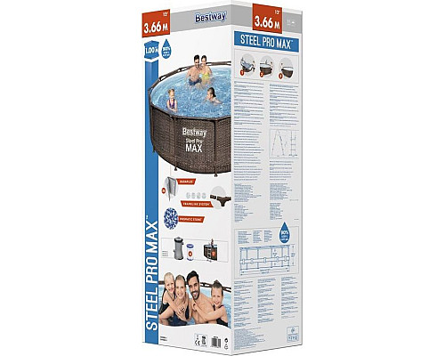 Басейн каркасний 10в1 Bestway 56709 Steel Pro Max 366 см
