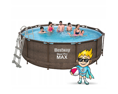 Басейн каркасний 10в1 Bestway 56709 Steel Pro Max 366 см