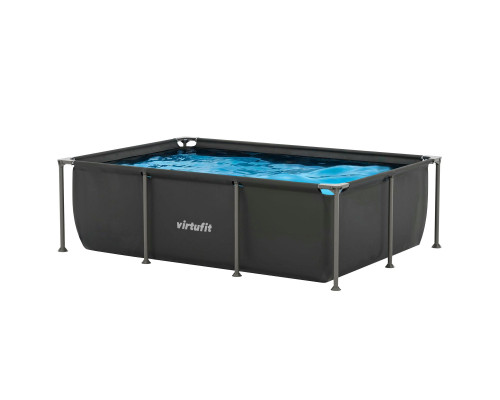 Басейн каркасний прямокутний VIRTUFIT з фільтрувальним насосом 260 x 180 х 66 см, темно-сірий