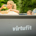 Басейн каркасний прямокутний VIRTUFIT з фільтрувальним насосом 260 x 180 х 66 см, темно-сірий