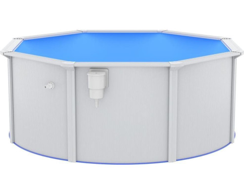 Басейн каркасний vidaXL 300 x 120 см, білий + насос з пісочним фільтром + драбина Басейн каркасний vidaXL 300 x 120 см, білий + насос з пісочним фільтром + драбина