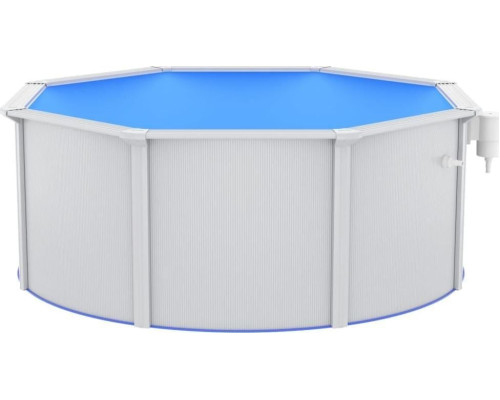 Басейн каркасний vidaXL 300 x 120 см, білий + насос з пісочним фільтром + драбина Басейн каркасний vidaXL 300 x 120 см, білий + насос з пісочним фільтром + драбина
