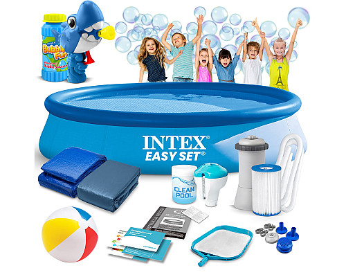 Басейн надувний 15в1 INTEX 28132, 366 x 76 см + машина для створення бульбашок Басейн надувний 15в1 INTEX 28132, 366 x 76 см + машина для створення бульбашок