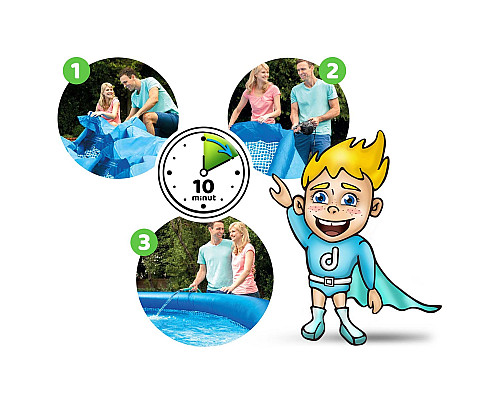 Басейн надувний 4в1 INTEX 28132, 366 x 76 см, блакитний