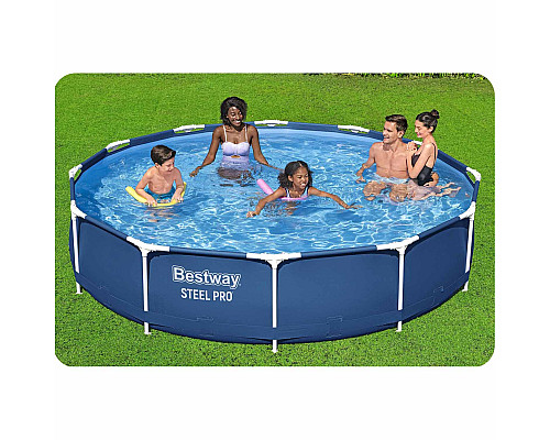 Басейн каркасний 16в1 Bestway 56681 366 x 76 см + машина для створення бульбашок Басейн каркасний 16в1 Bestway 56681 366 x 76 см + машина для створення бульбашок