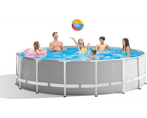 Басейн каркасний 18в1 INTEX 26724, 457 x 107 см, сірий