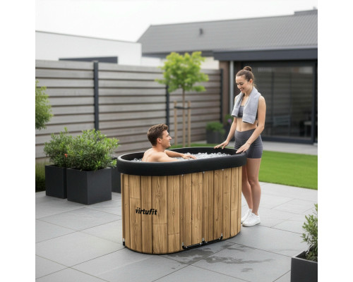 Ванна крижана VIRTUFIT Oval, 120 x 70 см 500 л, дерево