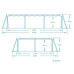 Басейн каркасний прямокутний 15в1 Bestway 56403N, 259 x 170 x 61 см