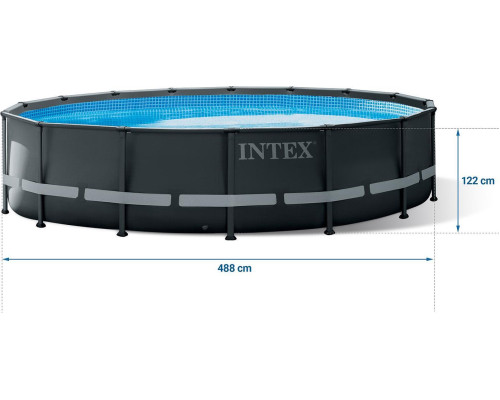 Басейн каркасний 11в1 INTEX 26340, 732 x 132 см, темно-сірий Басейн каркасний 11в1 INTEX 26340, 732 x 132 см, темно-сірий