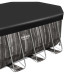 Басейн каркасний овальний Bestway Power Steel Frame 610 x 366 x 122 см - темно-коричневий