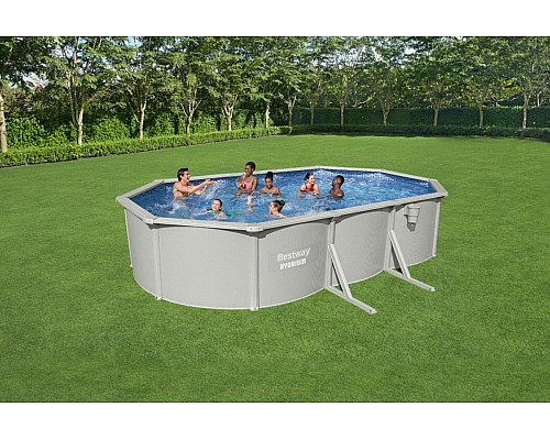 Басейн каркасний овальний 21в1 Bestway 56369 Hydrium 610 x 360 см - білий