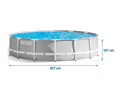 Басейн каркасний 12в1 INTEX 26720, 427 x 107 см, сірий Басейн каркасний 12в1 INTEX 26720, 427 x 107 см, сірий