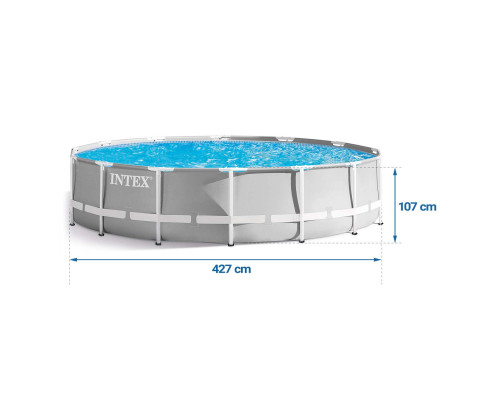 Басейн каркасний 12в1 INTEX 26720, 427 x 107 см, сірий Басейн каркасний 12в1 INTEX 26720, 427 x 107 см, сірий