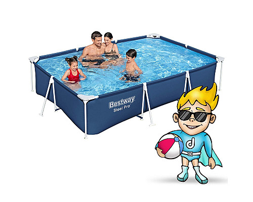 Басейн каркасний прямокутний 16в1 Bestway 56404N, 300 x 201 x 66 см Басейн каркасний прямокутний 16в1 Bestway 56404N, 300 x 201 x 66 см
