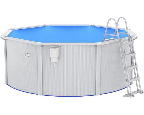 Басейн каркасний vidaXL 360 x 120 см, білий + драбина
