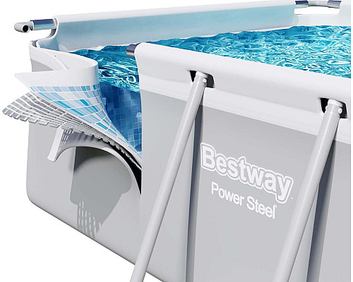 Басейн каркасний прямокутний 18в1 Bestway 5611Z Power Steel 640 x 274 см - білий