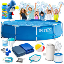 Басейн каркасний 15в1 INTEX 28202, 305 х 76 см + машина для створення бульбашок