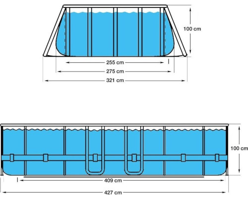 Басейн каркасний овальний Avenli Super Rattan 427 x 275 x 100 см, коричневий Басейн каркасний овальний Avenli Super Rattan 427 x 275 x 100 см, коричневий