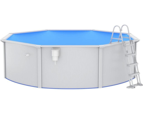 Басейн каркасний vidaXL 460 x 120 см, білий + драбина Басейн каркасний vidaXL 460 x 120 см, білий + драбина