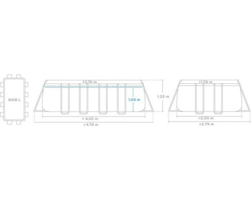 Каркасний садовий басейн Intex Prism 400 x 200 x 122 см 9в1 INTEX&nbsp;