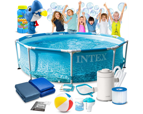 Басейн каркасний 16в1 INTEX 28208, 305 x 76 см + машина для створення бульбашок Басейн каркасний 16в1 INTEX 28208, 305 x 76 см + машина для створення бульбашок