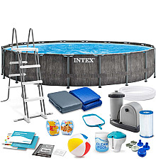Басейн каркасний 18в1 INTEX 126744, 549 x 122 см, темно-сірий