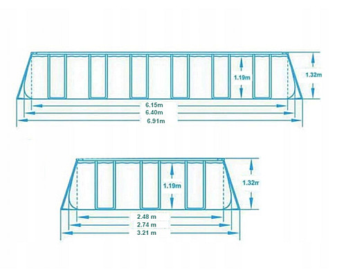 Басейн каркасний 11в1 Bestway 5612B 640 х 274 х 132 см