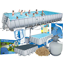 Басейн каркасний прямокутний 16в1 Bestway 56623, 956 х 488 см 