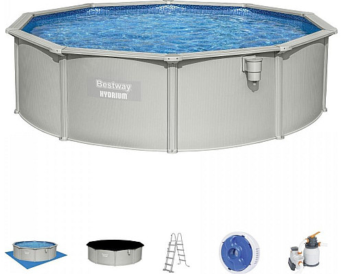 Басейн панельний Bestway HYDRIUM 460 x 120 см, світло-сірий