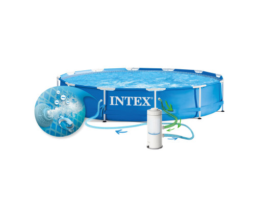 Басейн каркасний 16в1 INTEX 28212, 366 x 76 см + машина для створення бульбашок