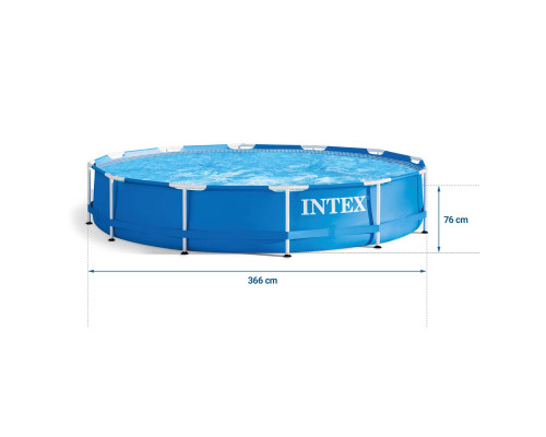 Басейн каркасний 16в1 INTEX 28212, 366 x 76 см + машина для створення бульбашок