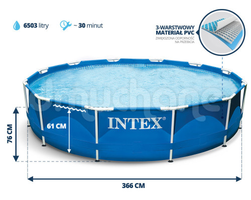 Комплект садового каркасного басейну 6 в 1 INTEX 28210 366 x 76 см