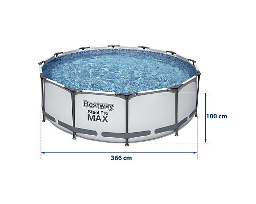 Басейн каркасний 17в1 Bestway 56418, 366x100 см