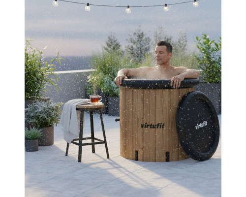 Ванна крижана VIRTUFIT XXL 80 х 80 х 75 см 375 л, коричнева