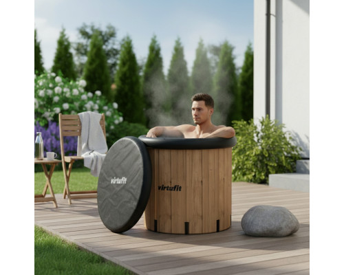 Ванна крижана VIRTUFIT XXL 80 х 80 х 75 см 375 л, коричнева