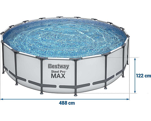 Басейн каркасний 19в1 Bestway 5612Z Steel Pro Max 488 см