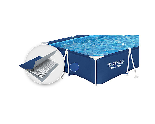 Басейн каркасний прямокутний 15в1 Bestway 56405N 400 x 211 x 81 см