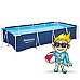 Басейн каркасний прямокутний 15в1 Bestway 56405N 400 x 211 x 81 см