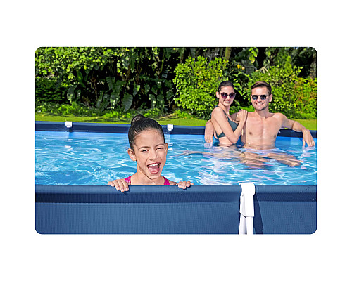 Басейн каркасний прямокутний 15в1 Bestway 56405N 400 x 211 x 81 см