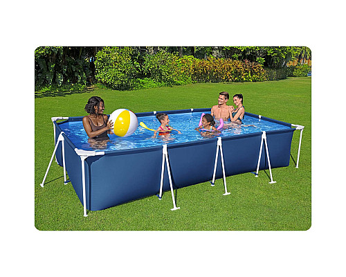 Басейн каркасний прямокутний 15в1 Bestway 56405N 400 x 211 x 81 см