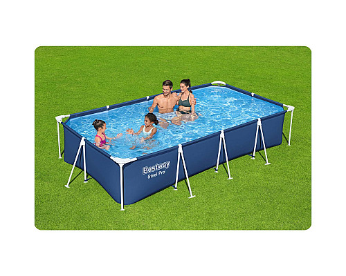 Басейн каркасний прямокутний 15в1 Bestway 56405N 400 x 211 x 81 см
