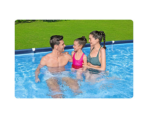 Басейн каркасний прямокутний 15в1 Bestway 56405N 400 x 211 x 81 см