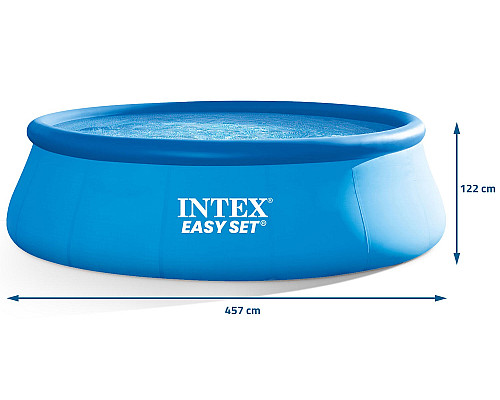 Басейн надувний 12в1 INTEX 26168, 457 x 122 см, блакитний