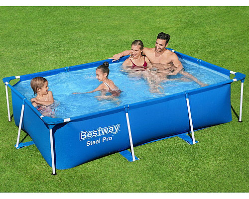 Басейн каркасний прямокутний 2в1 Bestway 56403 Steel Pro 259 х 170 см
