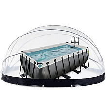 Басейн каркасний прямокутний EXIT із наземним куполом 400 x 200 x 100 см 
