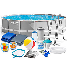 Басейн каркасний 17в1 INTEX 26720, 427 x 107 см, сірий